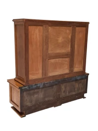 Art Deco Bookcase or Display Cabinet with Glass Sliding Doors, 1930s